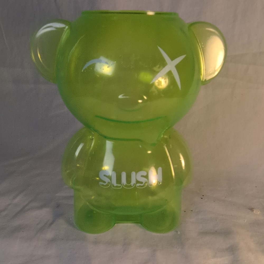SLUSH Green Cartoon‎ Canister French Quarter New Orleans Plastic Jar